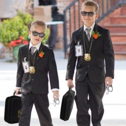 Ring Security Wedding Ring Bearer - Ring Bearer Gifts Kids Toy Badge Ring Bearer Sunglasses Toy Handcuffs & Security Earpiece...