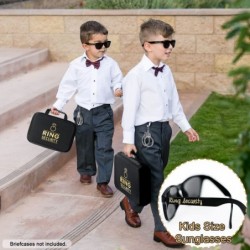 Ring Security Wedding Ring Bearer - Ring Bearer Gifts Kids Toy Badge Ring Bearer Sunglasses Toy Handcuffs & Security Earpiece...