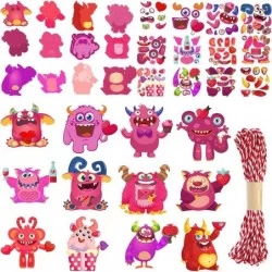 48 Pieces Halloween Crafts Kit DIY Halloween Cards with Stickers Halloween Ghost Bat Pumpkin Crafts for Kid Girl Boy Autumn H...