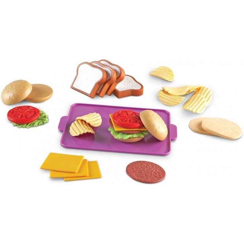 New Sprouts Super Sandwich Set - 29 Pieces Ages 18+ months Pretend Play Toys Play Food Set Toddler Outdoor Toys Pretend Picni...