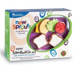 New Sprouts Super Sandwich Set - 29 Pieces Ages 18+ months Pretend Play Toys Play Food Set Toddler Outdoor Toys Pretend Picni...