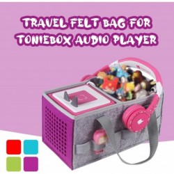 Carrying Case for Tonies Starter Set & Storage Bag for Tonies Figurine Felt Cloth Musical Toy Folding Bag for Kids Toniebox A...