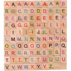 200Pcs Wood Scrabble Tiles Letters Alphabet Colour Numbers Digital Puzzle Wooden Toys for Kid Favors $17.26 Domino & Tile Games