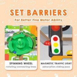 Magnetic Maze Board Game Wooden Magnetic Color Maze for Kids Brain Teaser Toddler Montessori Fine Motor Skills Toys for 3 4 5...