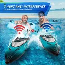 Remote Control Boat for Kids & Adults 20+ MPH Fast Rc Boat for Pools and Lakes 2.4 GHz Racing Boats with Rechargeable Battery...