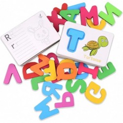 Toddler Alphabet Wooden Jigsaw Puzzle Flash Cards | Interactive Wipe Clean Learn to Write Dry Erase ABC Letter Activity Cards...