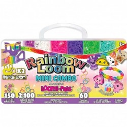 Rainbow Loom® Loomi-Pals™ Mini Combo Set Features 60 CUTE Assorted Loomi-Pals Charms 1 Happy Loom 2100 Colorful Bands all in ...