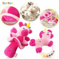 2pcs Soft Baby Rattles Pink Horse & Angel Pig Baby Girl Toy 3 6 9 12 Month Baby Shower $17.42 Baby Rattles & Plush Rings