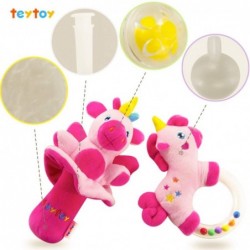 2pcs Soft Baby Rattles Pink Horse & Angel Pig Baby Girl Toy 3 6 9 12 Month Baby Shower $17.42 Baby Rattles & Plush Rings