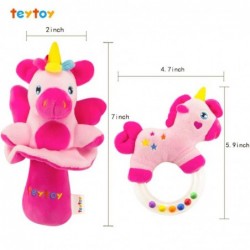 2pcs Soft Baby Rattles Pink Horse & Angel Pig Baby Girl Toy 3 6 9 12 Month Baby Shower $17.42 Baby Rattles & Plush Rings