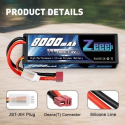 Lipo Battery 7.4V 100C 8000mAh Hard Case with Deans T Plug for RC Car RC Truck RC Truggy RC Boat Helicopter $74.42 Hobby Remo...