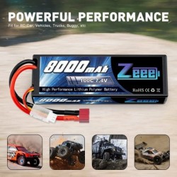 Lipo Battery 7.4V 100C 8000mAh Hard Case with Deans T Plug for RC Car RC Truck RC Truggy RC Boat Helicopter $74.42 Hobby Remo...