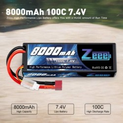 Lipo Battery 7.4V 100C 8000mAh Hard Case with Deans T Plug for RC Car RC Truck RC Truggy RC Boat Helicopter $74.42 Hobby Remo...