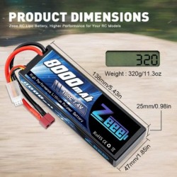 Lipo Battery 7.4V 100C 8000mAh Hard Case with Deans T Plug for RC Car RC Truck RC Truggy RC Boat Helicopter $74.42 Hobby Remo...