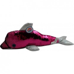 16” Dolphin Reversible Sequin Plush Stuffed Animal that Changes Color | Tactile Sensory Toys for Kids Boost Creativity & Imag...