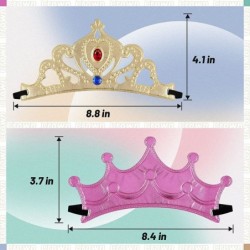 24 Pieces Foam Princess Tiaras and DIY Foam Crown Making Your Own Tiaras with Crystal Diamond Sticker Princess King Crown Bir...