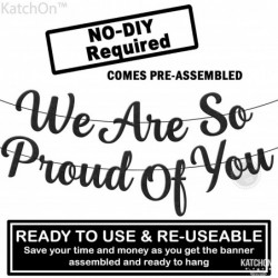 Felt We Are So Proud of You Banner - No DIY Required | Graduation Banner Congratulations Decorations | Graduation Party Decor...