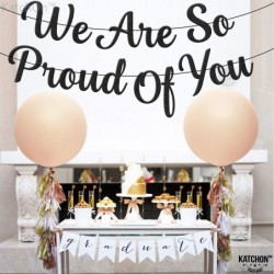 Felt We Are So Proud of You Banner - No DIY Required | Graduation Banner Congratulations Decorations | Graduation Party Decor...