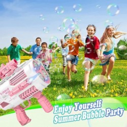 Automatic Gatlin Bubble Gun Rocket Launcher Bubble Machine Gun Thousands of Bubbles Per Minute Suitable for Kids Adults Suita...