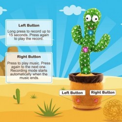 Dancing Cactus Talking Cactus Toy Repeats What You Say Cactus Toys Baby Toys Singing 120 Songs Toddler Toys for Easter Pranks...