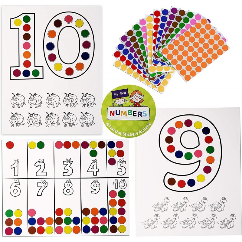 Fun Dot Sticker Activity Sheets for Kids My First Numbers (1-10) Creative Learning for Ages 3–5 $18.70 Kids' Stickers