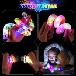 Valentines Day Gifts for Kids-6 Pack Glow Sticks Pop Tubes Glow in The Dark Party Supplies Fidget Toys Bulk Valentines Gift E...