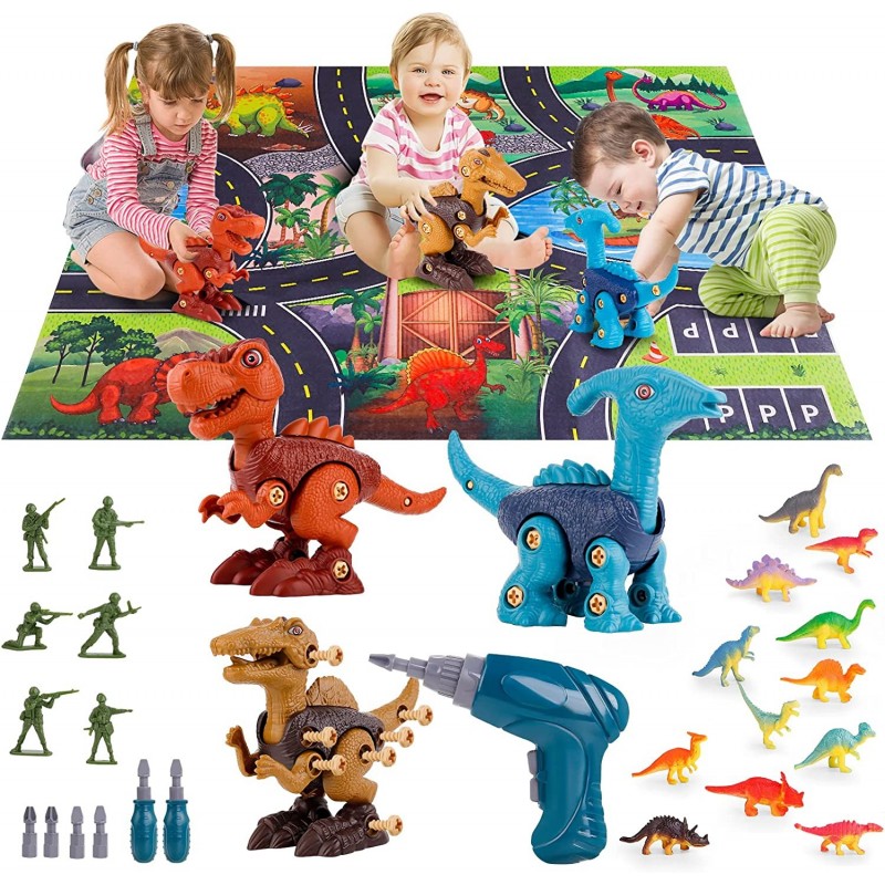 Kids Toys Stem Dinosaur Toys for Kids 3 4 5 6 7 8 Year Old Take Apart Dinosaur Toys Set STEM Construction Building Toys with ...