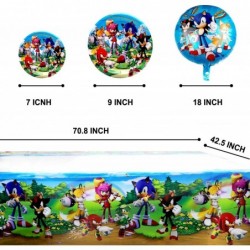 180 pcs Sonic Birthday Party Supplies for Kids-Sonic Hedgehog Party Supplies with Banner Plates Cups Napkins Tableware Hangin...