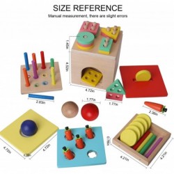 5-in-1 Wooden Montessori Toy for 1+ Year Old Shape Sorter Object Permanence Box Coin Box Carrot Harvest - Toddler Learning To...