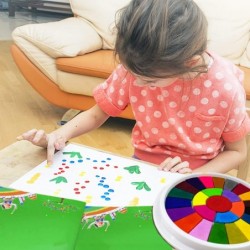 25 Color Funny Finger Painting Kit Book Finger Drawing Toys Picture Album Educational Tool Kit Washable Children's Finger Sup...