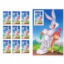 Bugs Bunny Sheet of Ten 32 Cent Stamps Scott 3137 $17.79 Collectibles Display & Storage