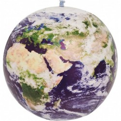 Earthball Inflatable Earth Globe from satellite images Glow in the Dark Cities $41.92 Geographic Globes