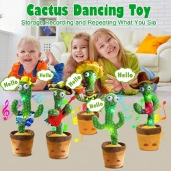 Dancing Cactus Talking Cactus Toy Sunny The Cactus Toy Repeats What You Say Electronic Dancing Cactus with Lighting Recording...