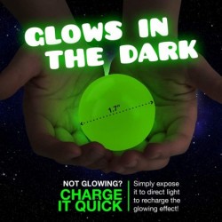 Sticky Stress Balls - Fidget Pack of 8 - Squishy Glow in The Dark Sensory Ball Stress Toys - Sticks to Ceiling and Wall - Str...