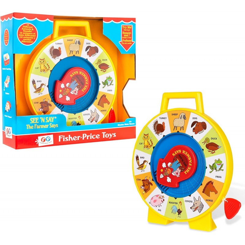 Fisher Price Classic Farmer Says See 'n Say - Great Pre-School Gift for Girls and Boys $41.89 Spinning Tops