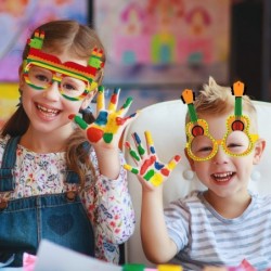 Mexican Party Decorations Paper Eyeglasses Cinco De Mayo Paper Eyewears Mexican Themed Cactus Chili Pepper Pinata Avocado Gui...