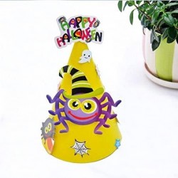 Set of 2 Halloween Hats for Kids DIY Party Hats Cone Party Holloween Decoration Funny Halloween Accessories $17.43 Kids' Part...