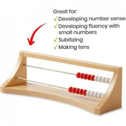 20 Bead Plastic Rekenrek Abacus for Kids Math Math Manipulatives Kindergarten Counting Rack for Kids Counters for Kids Math E...