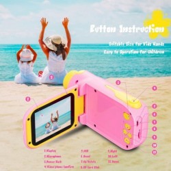 Kids Camera Christmas Birthday Gifts - Boys Girls Kids Video Camera 2.4IN 1080P Children Digital Camcorder Camera for Kids Gi...