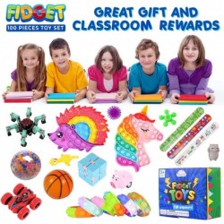 Fidget Toys 100 Pack Big Pack Fidget Toys 100pcs for Kids Best Fidget Sensory Toys Bulk Classroom Prizes Treasure Box Toys Pi...