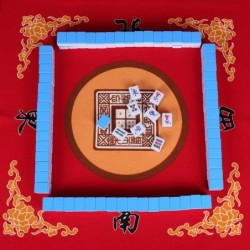 Mahjong Mat with 3 Free Dice Anti Slip and Noise Reduction Table Cover for Mahjong Poker Card Games Board Games Slip Resistan...