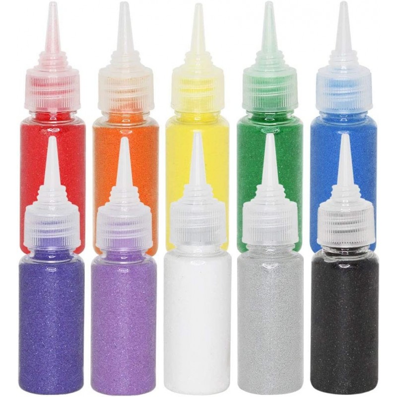 Craft/Terrarium Sand 10pcs Assorted Colors Pack 1.25oz Bottles (Rainbow) $20.17 Craft Kits