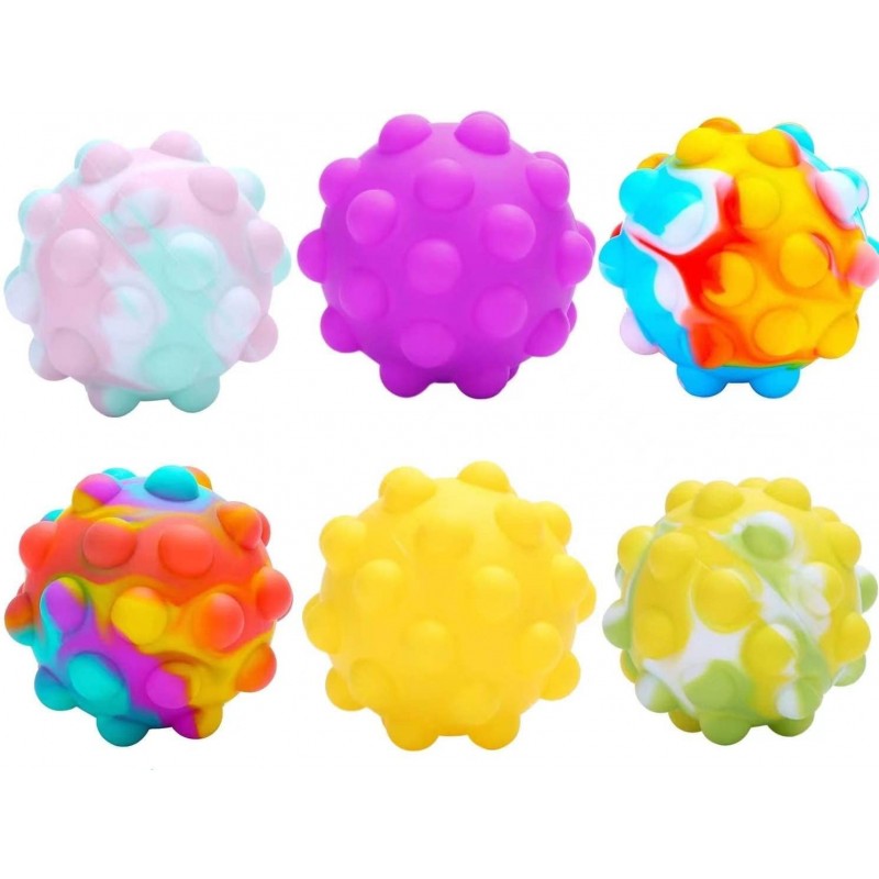 6 Pcs Pop Balls Fidget Toy 3D Pop Balls It Bubble Anti-Stressed Silicone Sensory Balls for Kids Toddlers Adults $17.11 Balls ...