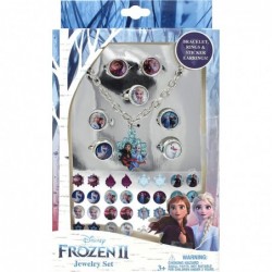 Frozen 2 Girls 24 Piece Toy Jewelry Box Set with 7 Rings Bracelet and 16 Pairs of Sticker Earrings $25.92 Children's Jewelry ...