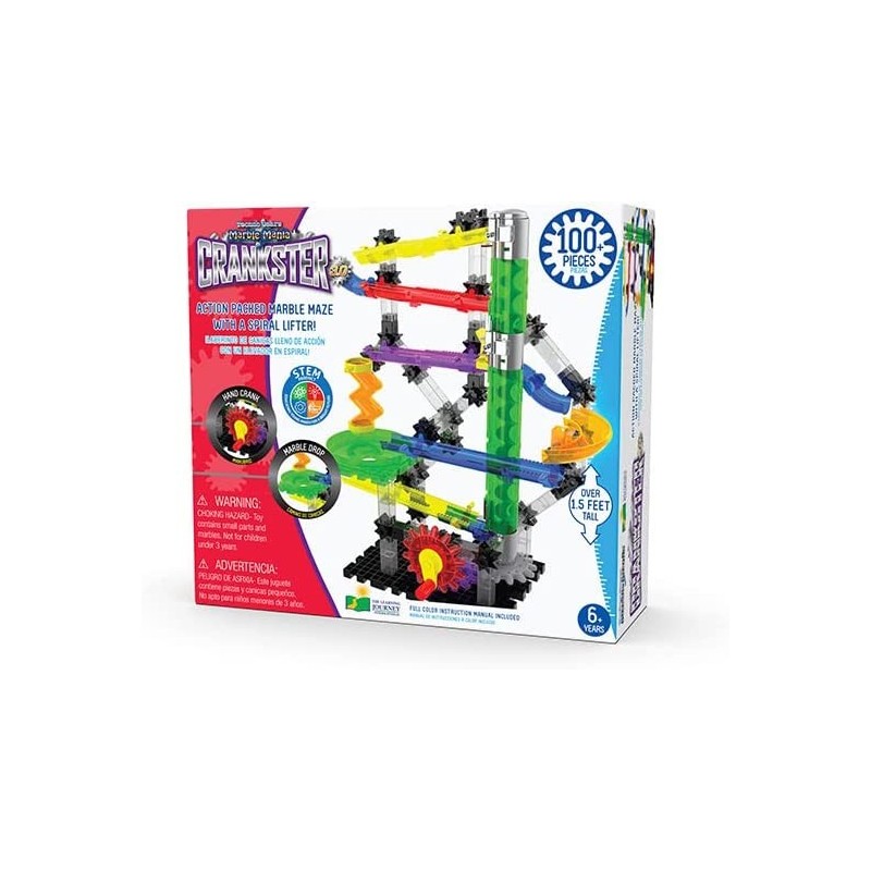 Techno Gears - Marble Mania - Crankster 3.0 100+ Pieces - Kid Toys & Gifts for Boys & Girls Ages 6 Years and Up - Award Winni...