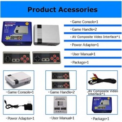 Retro Wireless Video Game Console Classic Handheld Mini PC Game Player Built in 620 Games Dual Controller AV TV Game Machine ...