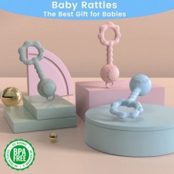 Baby Rattle Baby Toys 0-6 Months Baby Teething Toys for Babies 0-12 Months Baby Essentials Infant Toys Shark 'N Rock Toys Mul...