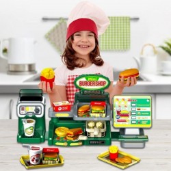 Play Food Sets for Kids Kitchen Mini Kids Kitchen Playset Play Kitchen for Toddlers Grocery Store Pretend Play 34pcs Mini Ham...