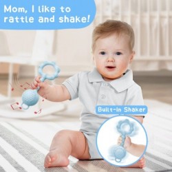 Baby Rattle Baby Toys 0-6 Months Baby Teething Toys for Babies 0-12 Months Baby Essentials Infant Toys Shark 'N Rock Toys Mul...