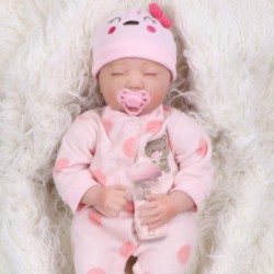 22" Reborn Newborn Baby Doll Realistic Lifelike Handmade Weighted Baby for Ages 3+ Soft Silicone Vinyl $68.32 Dolls